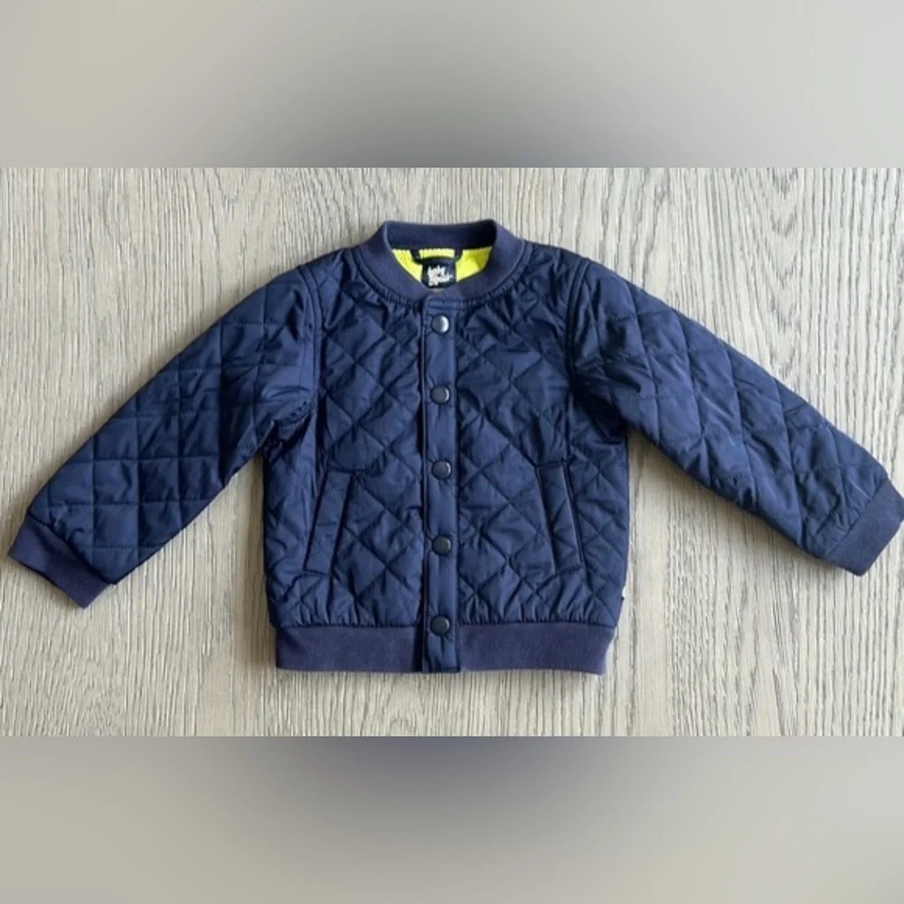 Oshkosh B’gosh Baby Diamond Quilted Navy Jacket Sz 0-3 Months